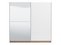artisan oak, white high gloss foil, glass